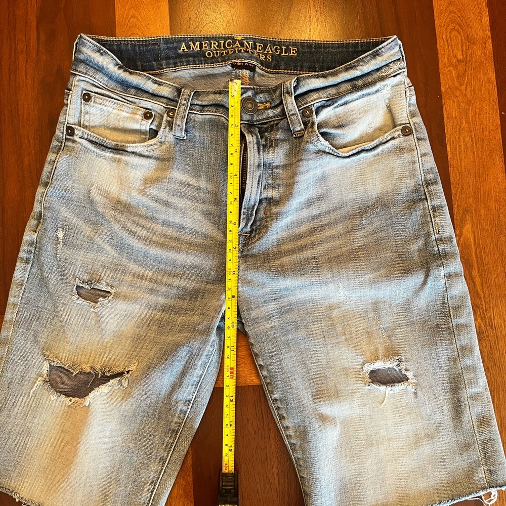 American Eagle Men’s Distressed Denim Shorts Size 28 - Picture 8 of 8